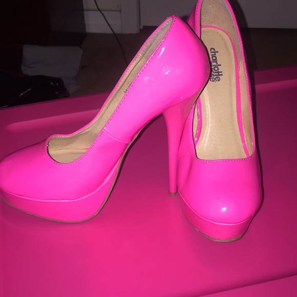 Neon pink heels - Picture 2 of 3